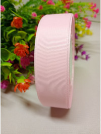 Репсова стрічка / 2,5 см / блідо-рожевий / 23 метри