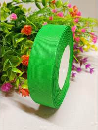 Репсова стрічка / 2,5 см / зелений / 23 метри