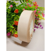 Репсова стрічка / 2,5 см / бежевий темний / 23 метри