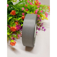 Репсова стрічка / 2,5 см / графітовий / 23 метри