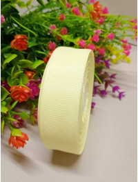 Репсова стрічка / 2,5 см / лимонний / 23 метри
