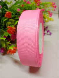 Репсова стрічка / 2,5 см / рожевий / 23 метри