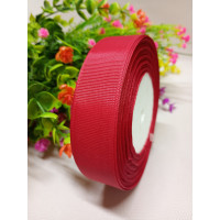 Репсова стрічка / 2,5 см / бордо / 23 метри