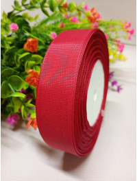 Репсова стрічка / 2,5 см / бордо / 23 метри