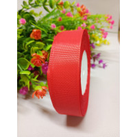 Репсовая лента / 2,5 см / красный / 23 метра