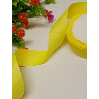 Репсовая лента / 2,5 см / лимонный/ 1 метр