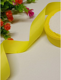 Репсова стрічка / 2,5 см / лимонний/1 метр