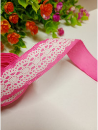 Репсова стрічка/ 2,5 см/малиновий/1 метр