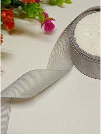 Репсова стрічка/ 2,5 см/сірий світлий/1 метр