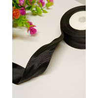 Репсова стрічка/ 2,5 см/чорний/1 метр