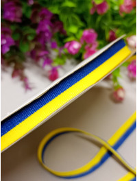 Репсова стрічка "прапор"/ширина 1 см/