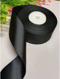 Репсова стрічка/4 см/чорний/1 метр