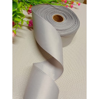 Репсовая лента / 4 см / серый / 1 метр