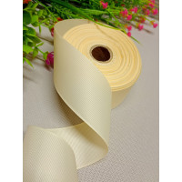 Репсовая лента / 4 см / молочный / 1 метр