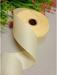 Репсова стрічка/4 см/ молочний/1 метр