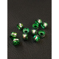 Разделители для бусин. Диаметр 6мм. Упаковка - 10 шт. Цвет - зеленый