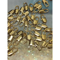 Замок біжутерний.   Розмір 1,5 см. колір золото. паковання 5 шт.