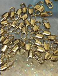 Замок біжутерний.   Розмір 1,5 см. колір золото. паковання 5 шт.