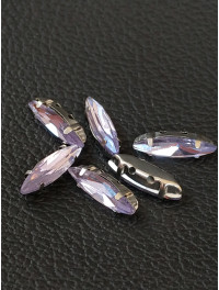 Страз (скло) в металевій оправі. Розмір — 4×15 мм. Колір світла бузок 5 шт.