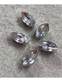 Страз (скло) в оправі/5×10 мм/світло фіолетовий/5 шт.