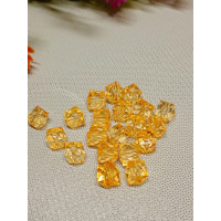 Бусини "квадратні"/10 мм/20 штук/жовтогарячий