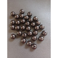 Пластиковые бусины / 12 мм / Черный / 12 шт