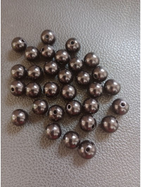 Пластикові намистини /  12 мм /  Чорні/  12 шт