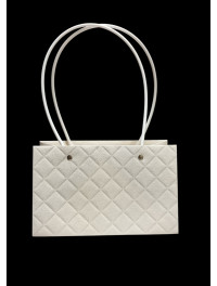 Сумка для флористики / квадратна/біла/22×13×10 см