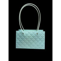 Сумка для флористики / квадратна/блакитна/22×13×10 см