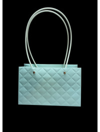 Сумка для флористики / квадратна/блакитна/22×13×10 см