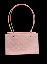 Сумка для флористики / квадратная / розово-пудра/ 22×13×10 см