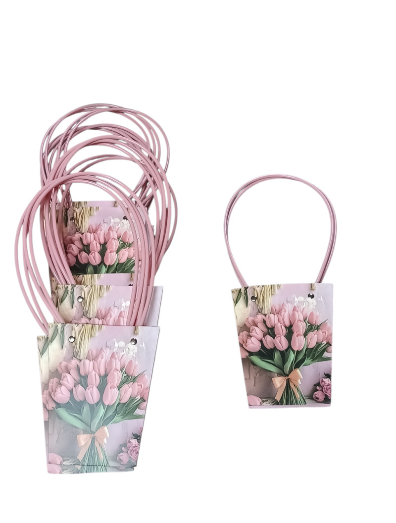Сумка для квітів/пудра/15.5×13×9.5×35 см