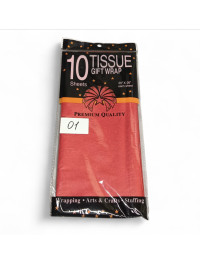 Пачкувальний папір тиш'ю/50×70 см/10 аркушів/червоний