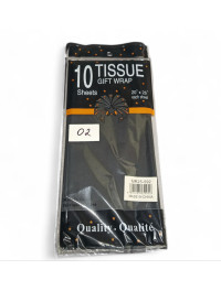 Пачкувальний папір тиш'ю/50×70 см/10 аркушів/Чорний