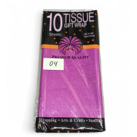 Пачкувальний папір тиш'ю/50×70 см/10 аркушів/фуксія