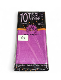 Пачкувальний папір тиш'ю/50×70 см/10 аркушів/фуксія