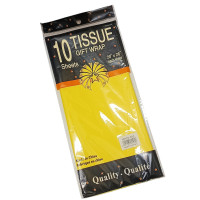 Упаковочная бумага тишью / 50×70 см / 10 листов / жёлтый