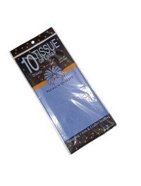 Пакувальний папір тиш'ю/50×70 см/10 аркушів/Світло синій