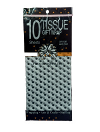 Пачкувальний папір тиш'ю/50×70 см/10 аркушів/Грошок білий