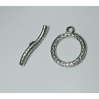 Замок "тогл"/розмір 2 см/колір срібло