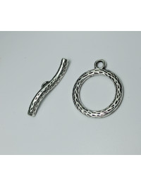 Замок "тогл"/розмір 2 см/колір срібло