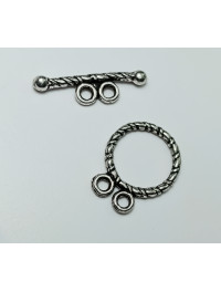 Замок "тогл"/й розмір 1 см/колір срібло