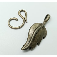 Замок "тогл"/розмір 3×1,1 см/колір бронза