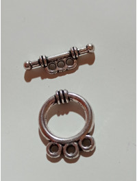 Замок "тогл"/розмір 2,7 /колір срібло