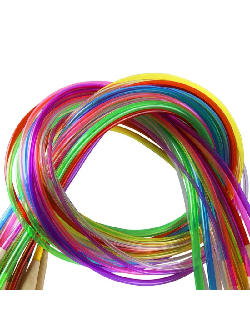 Набір бамбукових спиць на волосіні 18 шт. Довжина 120 см.