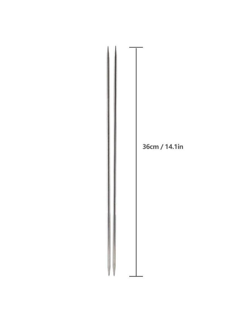 Набір двосторонніх спиць для в'язання 44 шт 36 см