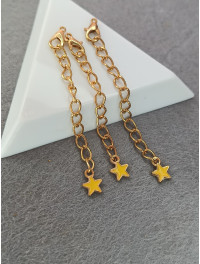 Подовжувач із карабіном/ золото/Карабін 10 мм/коло 5 см