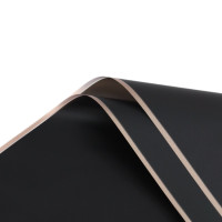 Калька (упаковка для цветов) / 58×58 см / уп. 2 листа / черная с бронзовым кантом