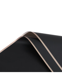 Калька (паковання для квітів)/58×58 см/упа. 2 аркуші / чорна з бронзовим кантом