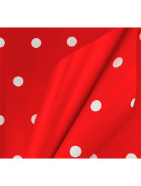 Калька (паковання для квітів)/58×58 см/упа. 2 аркуші/Червона з горошком
